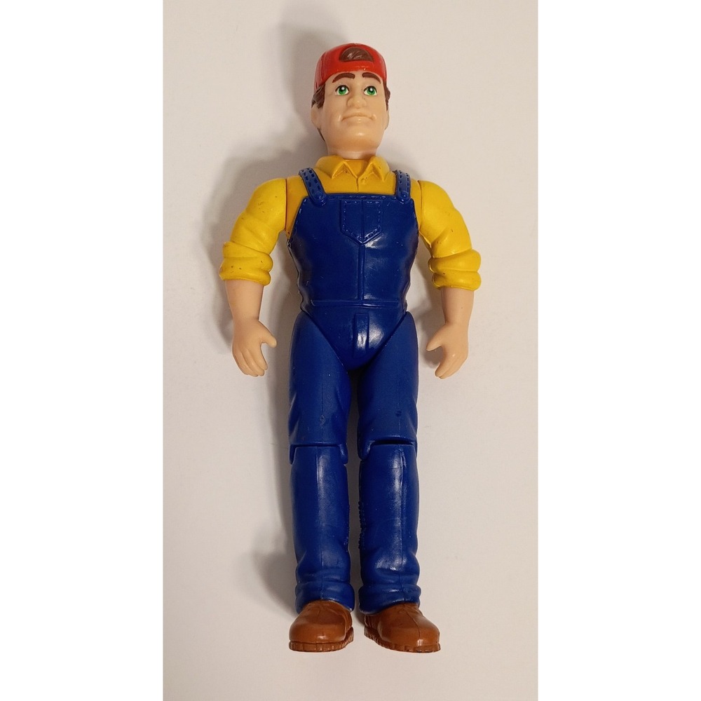 Tonka Loving Family Doll house Size 6" Man Mechanic Blue Overalls Vintage 1995